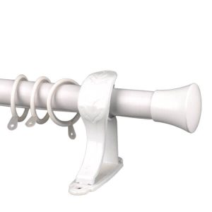 TFA063 Juego de barras para cortinas en blanco mate